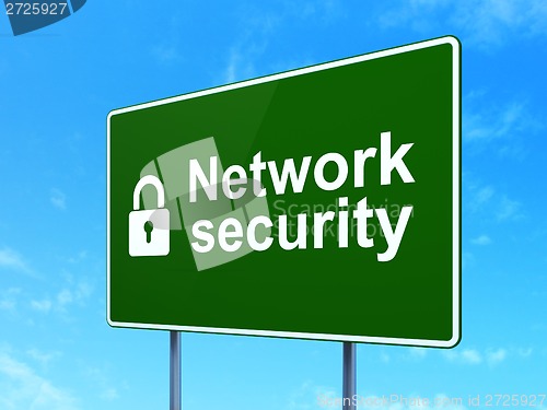Image of Protection concept: Network Security and Closed Padlock