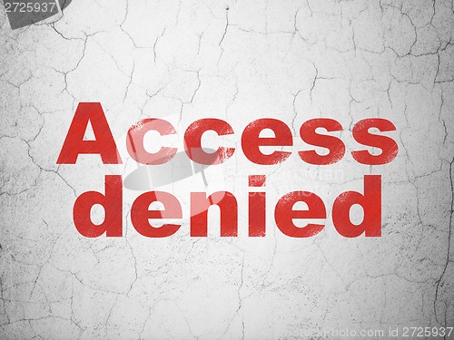 Image of Privacy concept: Access Denied on wall background