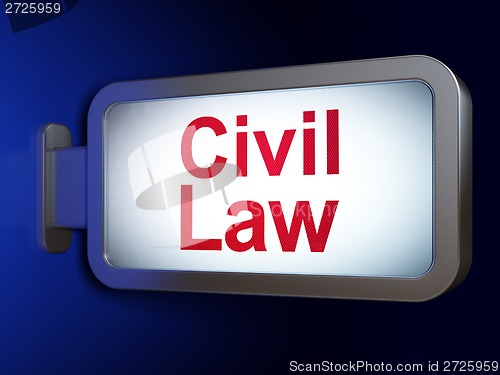 Image of Civil Law on billboard background