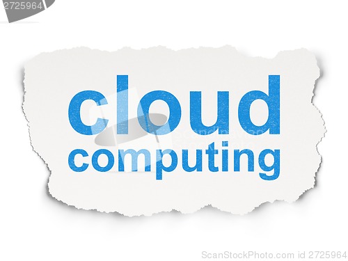 Image of Networking concept: Cloud Computing on Paper background