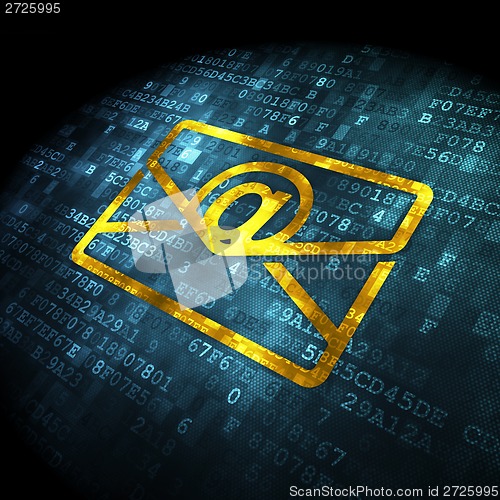 Image of Business concept: Email on digital background