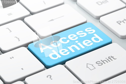 Image of Privacy concept: Access Denied on computer keyboard background