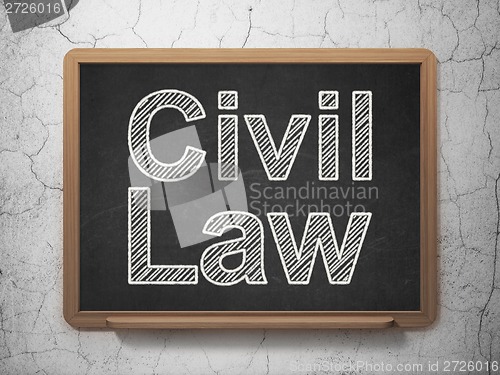 Image of Civil Law on chalkboard background