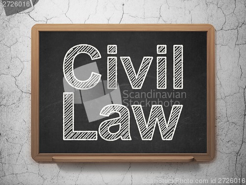 Image of Civil Law on chalkboard background