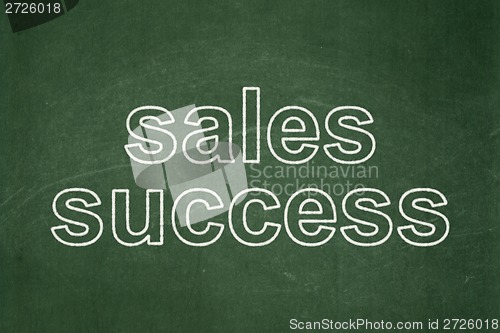 Image of Advertising concept: Sales Success on chalkboard background