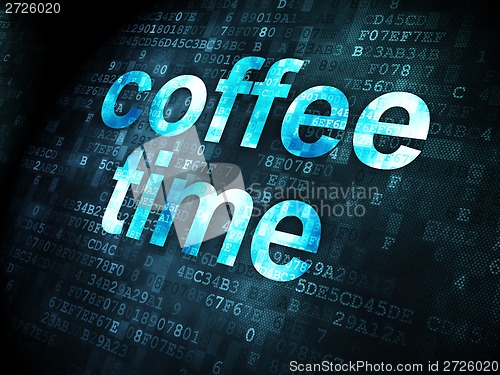 Image of Coffee Time on digital background