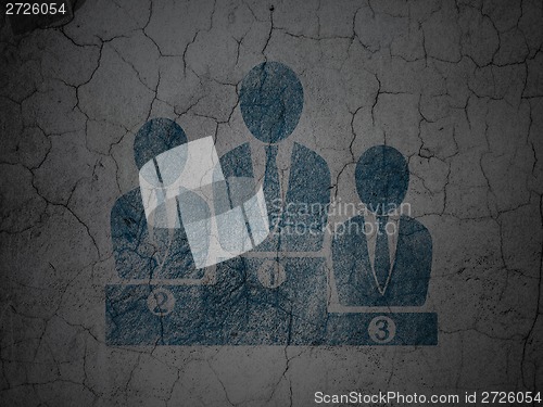 Image of News concept: Business Team on grunge wall background