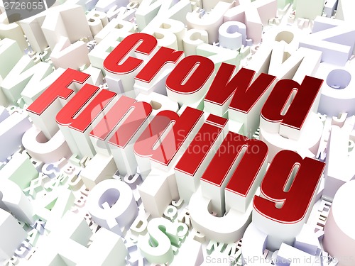 Image of Business concept: Crowd Funding on alphabet background