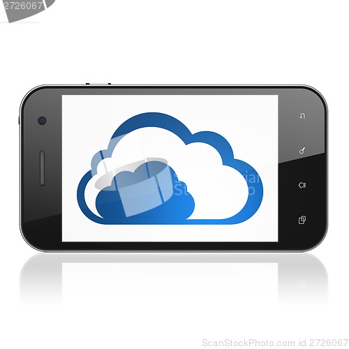 Image of Computing concept: Cloud on smartphone