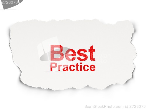 Image of Education concept: Best Practice on Paper background