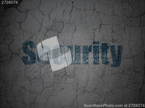 Image of Protection concept: Security on grunge wall background