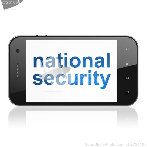 Image of Safety concept: National Security on smartphone