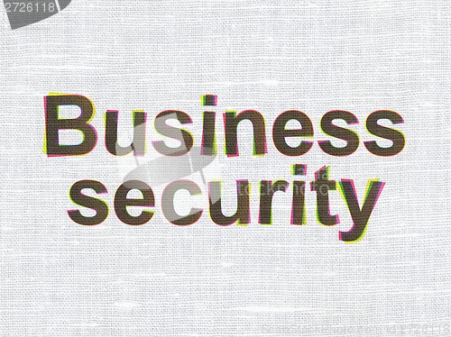 Image of Privacy concept: Business Security on fabric texture background