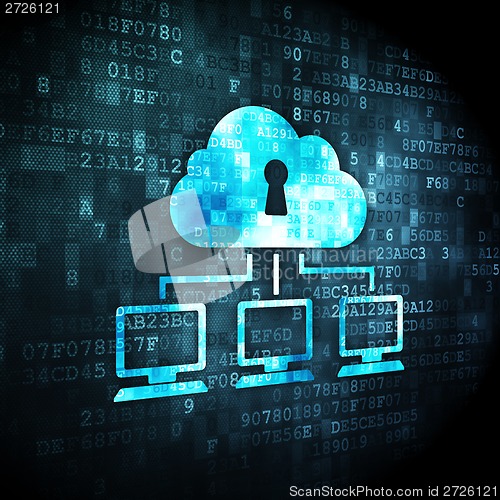 Image of Cloud Network on digital background