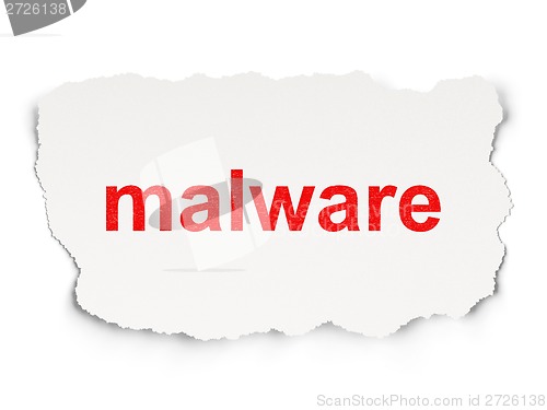 Image of Privacy concept: Malware on Paper background