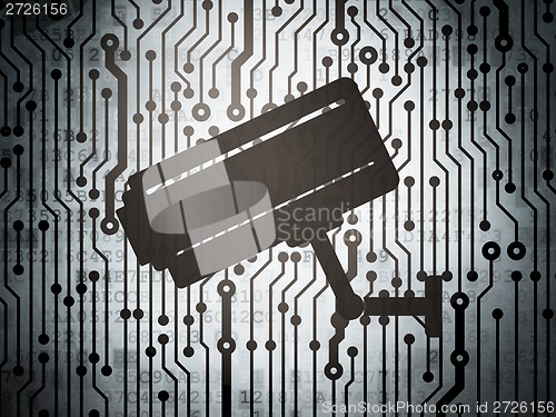 Image of Safety concept: circuit board with Cctv Camera
