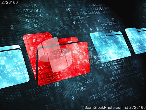 Image of Finance concept: Folder on digital background