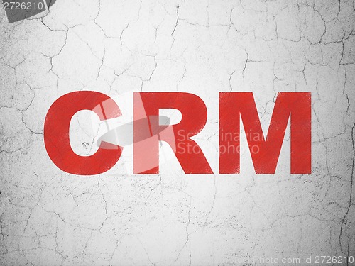 Image of Business concept: CRM on wall background
