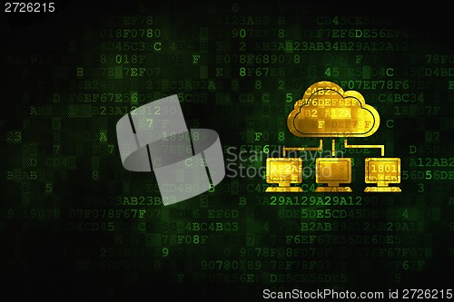 Image of Cloud Network on digital background