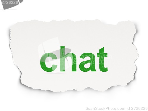 Image of Web design concept: Chat on Paper background