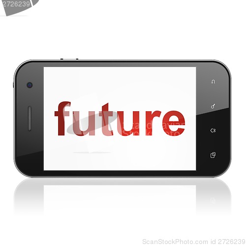 Image of Timeline concept: Future on smartphone