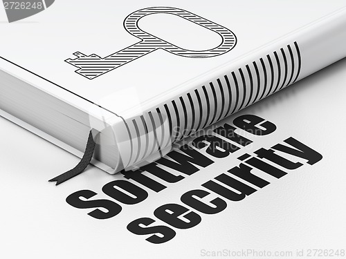 Image of Privacy concept: book Key, Software Security on white background