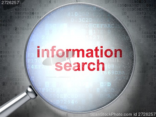 Image of Information Search with optical glass
