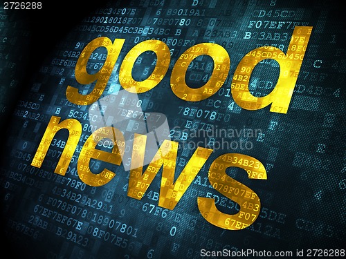 Image of Good News on digital background