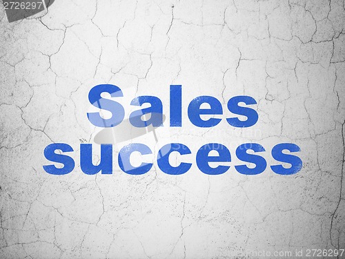 Image of Advertising concept: Sales Success on wall background