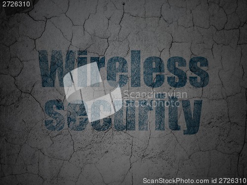 Image of Protection concept: Wireless Security on grunge wall background