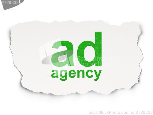 Image of Advertising concept: Ad Agency on Paper background
