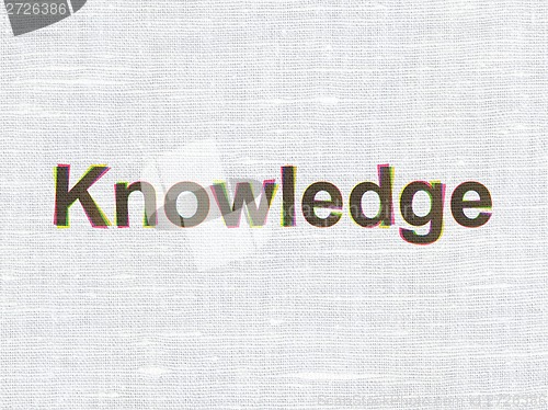 Image of Education concept: Knowledge on fabric texture background