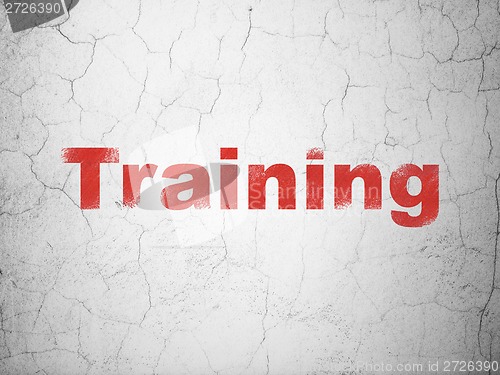 Image of Education concept: Training on wall background