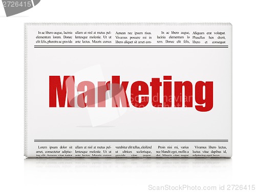 Image of Newspaper headline Marketing