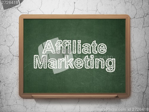 Image of Business concept: Affiliate Marketing on chalkboard background