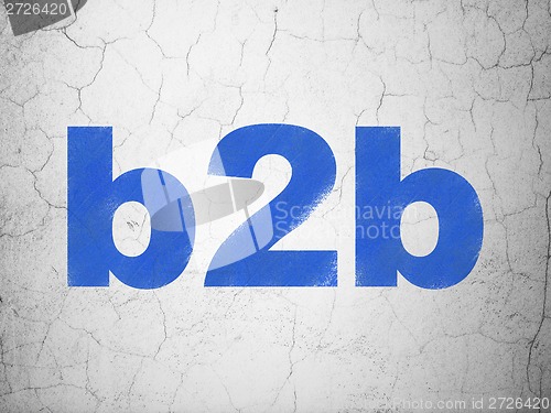 Image of Business concept: B2b on wall background