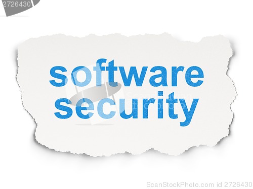 Image of Protection concept: Software Security on Paper background