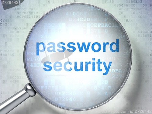 Image of Security concept: Password with optical glass