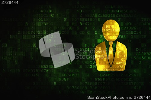 Image of Law concept: Business Man on digital background