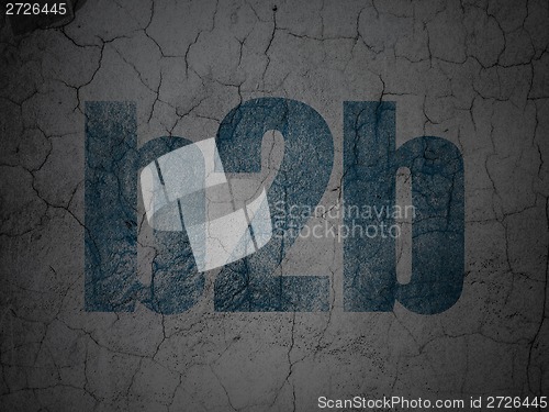 Image of Business concept: B2b on grunge wall background