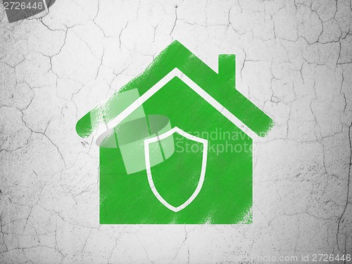 Image of Business concept: Home on wall background