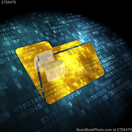 Image of Business concept: Folder on digital background
