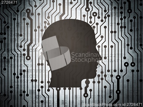 Image of Business concept: circuit board with Head