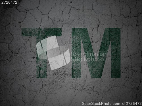 Image of Law concept: Trademark on grunge wall background