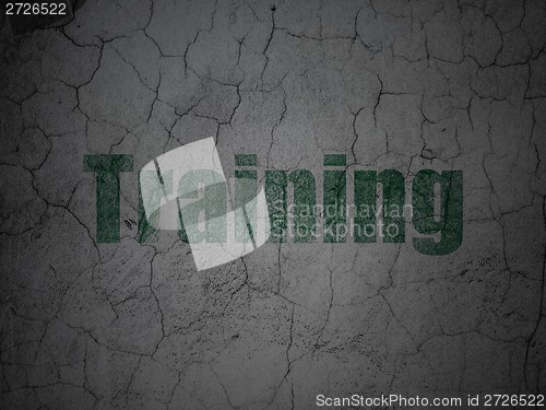 Image of Education concept: Training on grunge wall background