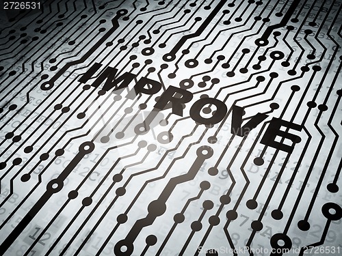 Image of Business concept: circuit board with Improve