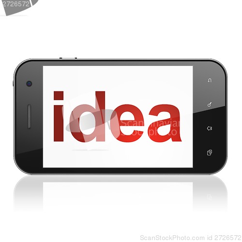 Image of Advertising concept: Idea on smartphone