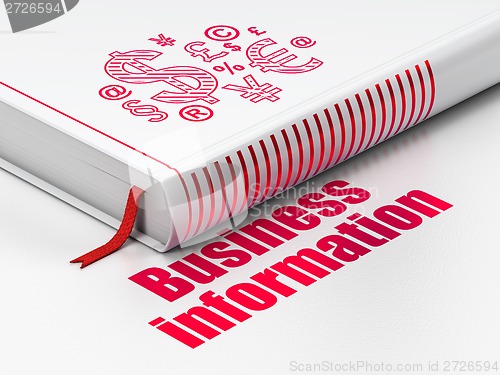Image of Finance concept: book Symbol, Business Information on white background