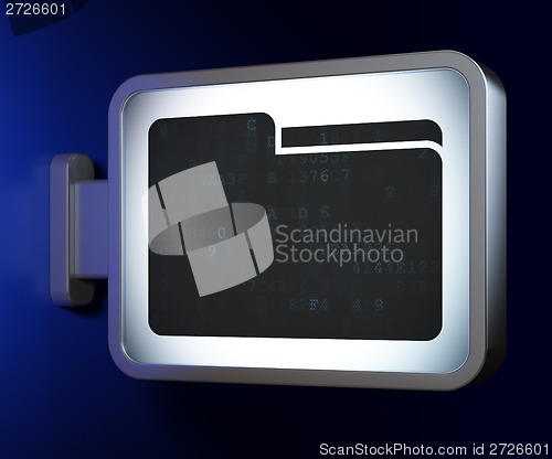 Image of Finance concept: Folder on billboard background