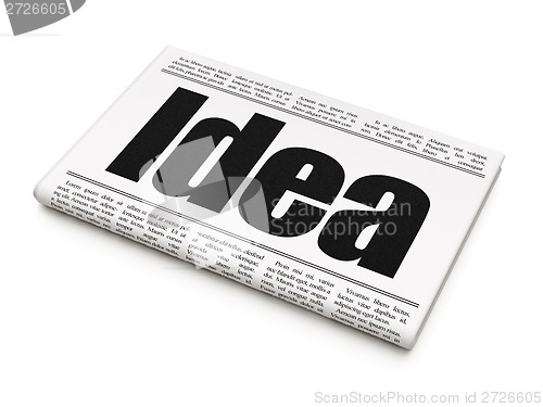 Image of Advertising concept: newspaper headline Idea